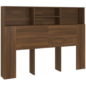 BERKFIELD HOME Mayfair Headboard Cabinet Brown Oak 140x19x103.5 cm