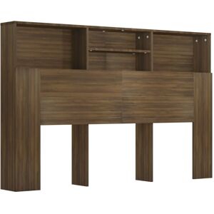 BERKFIELD HOME Mayfair Headboard Cabinet Brown Oak 160x19x103.5 cm