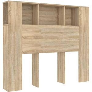 Berkfield Home - Mayfair Headboard Cabinet Sonoma Oak 120x18.5x104.5 cm