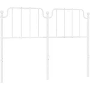 Metal Headboard White 150 cm Vidaxl White