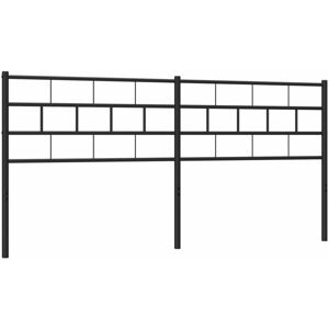 Metal Headboard Black 200 cm Vidaxl Black