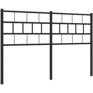 Metal Headboard Black 150 cm vidaXL