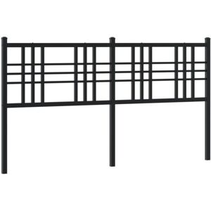 Vidaxl - Metal Headboard Black 160cm Black