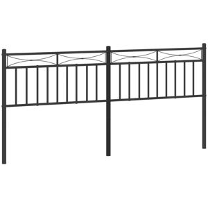 Metal Headboard Black 200 cm Vidaxl Black