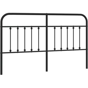 Metal Headboard Black 160 cm Vidaxl Black