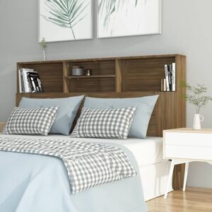 Headboard Cabinet Brown Oak 160x19x103.5 cm - Royalton