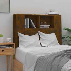 Headboard Cabinet Smoked Oak 100x18.5x104.5 cm - Royalton