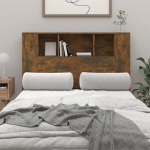 Headboard Cabinet Smoked Oak 120x18.5x104.5 cm - Royalton