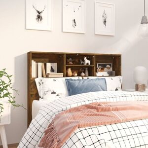 Headboard Cabinet Smoked Oak 120x19x103.5 cm - Royalton