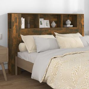 Headboard Cabinet Smoked Oak 160x18.5x104.5 cm - Royalton