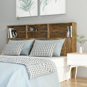 Headboard Cabinet Smoked Oak 160x19x103.5 cm - Royalton