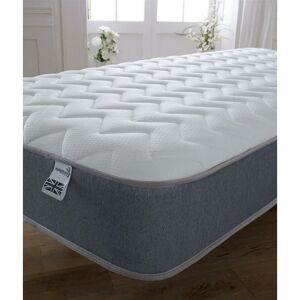 7.25 Deep Zig-Zag Memory foam with Open coil Spring Grey Border Mattress, 2ft6 Small Single 75cm by 190cm - Starlight Beds