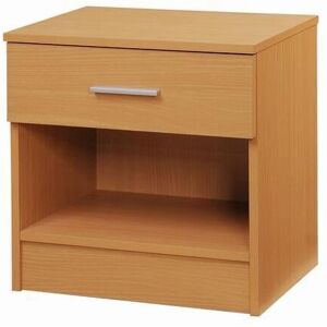 Timber Art Design UK Rio Costa Nighstand Bedside Table Cabinet 1 Drawer Bedroom Furniture Beech Oak E