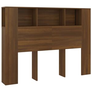 (brown oak) vidaXL Headboard Cabinet Bed Headboard Home Indoor Furniture Multi C