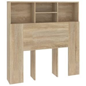 (sonoma oak) vidaXL Headboard Cabinet Bedroom Bookcase Headboard Furniture Multi