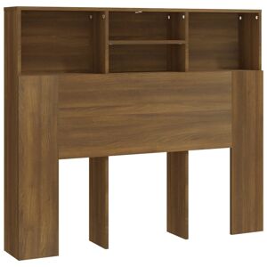 (brown oak) vidaXL Headboard Cabinet Bedroom Bookcase Headboard Furniture Multi