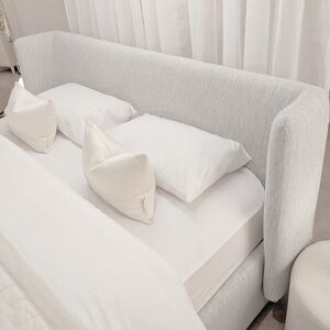 Langham Woven Alabaster Luxury Curved Bed, Super King