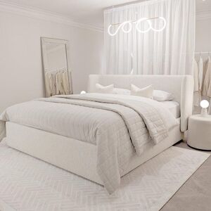 Langham Woven Ivory Luxury Curved Bed, Super King