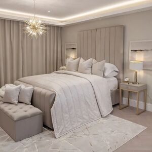 Zana Pebble Luxury Panelled Bed, Double