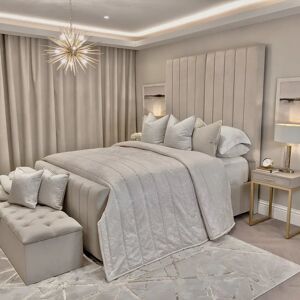 Zana Vanilla Luxury Panelled Bed, King