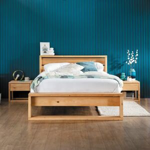 Sandyford Slatted Headboard Bed Frame - Medium Oak Super King  - Funky Chunky Furniture