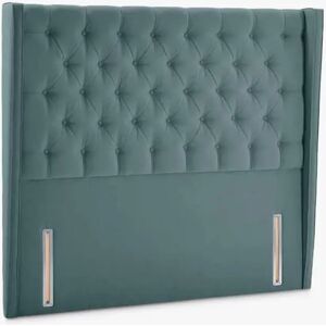 John Lewis Harlow Full Depth Headboard, King Size - Deep Velvet Petrol - Unisex - Size: King Size