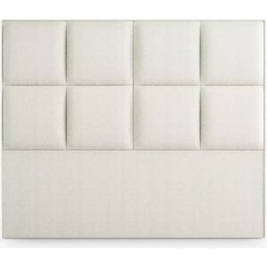 Vispring Atlas Full Depth Upholstered Headboard, Emperor - Chess Cream - Unisex - Size: Emperor