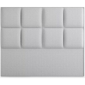 Vispring Atlas Full Depth Upholstered Headboard, Emperor - Houndstooth Steel - Unisex - Size: Emperor