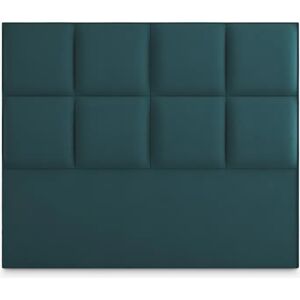 Vispring Atlas Full Depth Upholstered Headboard, Emperor - Plush Teal - Unisex - Size: Emperor