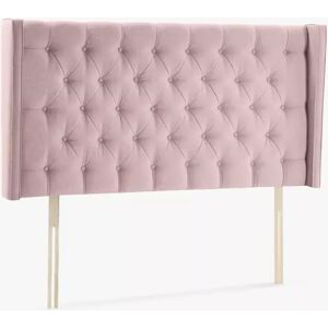 John Lewis Harlow Strutted Upholstered Headboard, Large Emperor - Deep Velvet Opulence Heather - Unisex - Size: Emperor