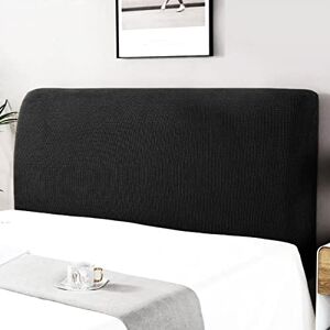 SaRani Headboard Cover Headboard Elastic Bed Stretch Plain Fabric (Black)
