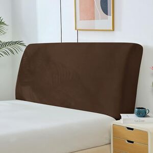 WSKCXHD Headboard Cover In Luxurious Velvet Washable for King/Double Bed Stretch Dustproof Bed Head Cover Slipcover Ideal for Stylish Bedroom Decoration coffee-200cm(79in)