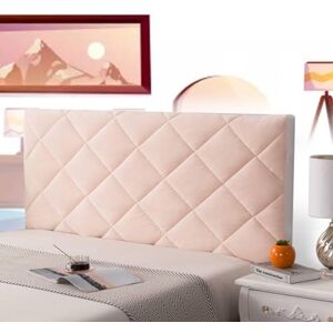 mlhk Padded Headboard Cover Single Bed Headboard Cover Double Divan Bed All-Inclusive Headboard Protection Elastic Cover Headboards Covers Single Double Queen King,pink-160cm