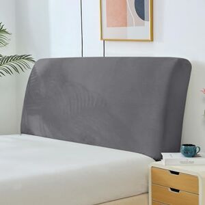 YancLife Bed Headboard Covers, Universal Stretch Bed Headboard Cover, Modern Velvet All-inclusive Elastic Headboard Cover Stretch Dustproof Protector Cover for King / Double Bed (Light Grey, 150-170 CM)