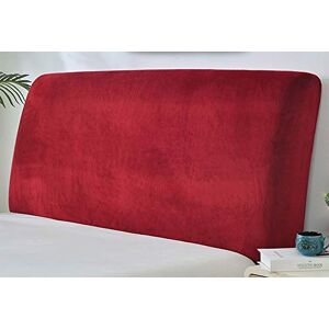 YUPAK Bed Headboard Slipcover Protector, Stretch Bed Head Cover Velvet Thicken Elastic All-Inclusive Bedside Decoration Protection Dust Cover for King/Double Size Beds,Red-150~170cm