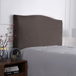 WSKCXHD King Queen Full Size Headboard Cover Washable Stretch Slipcover Universal Fit for Bedroom Decoration Single Double King Size Stretchable Headboard Headboard Cover D Dark gray-150cm(59in)