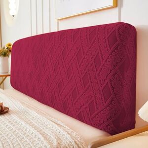 WSKCXHD Full Size Headboard Slipcover Queen King Universal Stretch Washable Bed Head Cover Bedroom Decoration Essential Single Double King Size Stretchable Headboard Cover Red wine-200cm(79in)