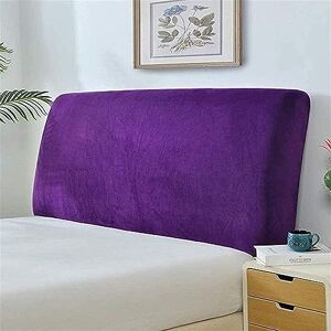 NICEQT Bed Headboard Cover/Slipcover, Velvet Stretch Bed Head Cover For Single/King/Double Bed Backrest Dustproof Protective Cover Headboards Decoration (Color : Purple, Size : 150cm)