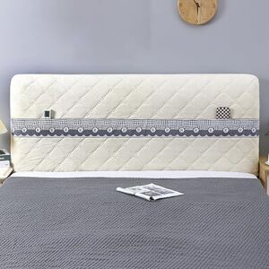 WSKCXHD Universal Stretch Headboard Cover King Queen Washable Headboard Slipcover Full Size for Bedroom Decoration Single Double King Size Stretch White-150cm(59in)