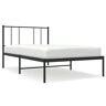 (black, 75 x 190 cm/with headboard) vidaXL Metal Bed Frame with Headboard Bed Ba