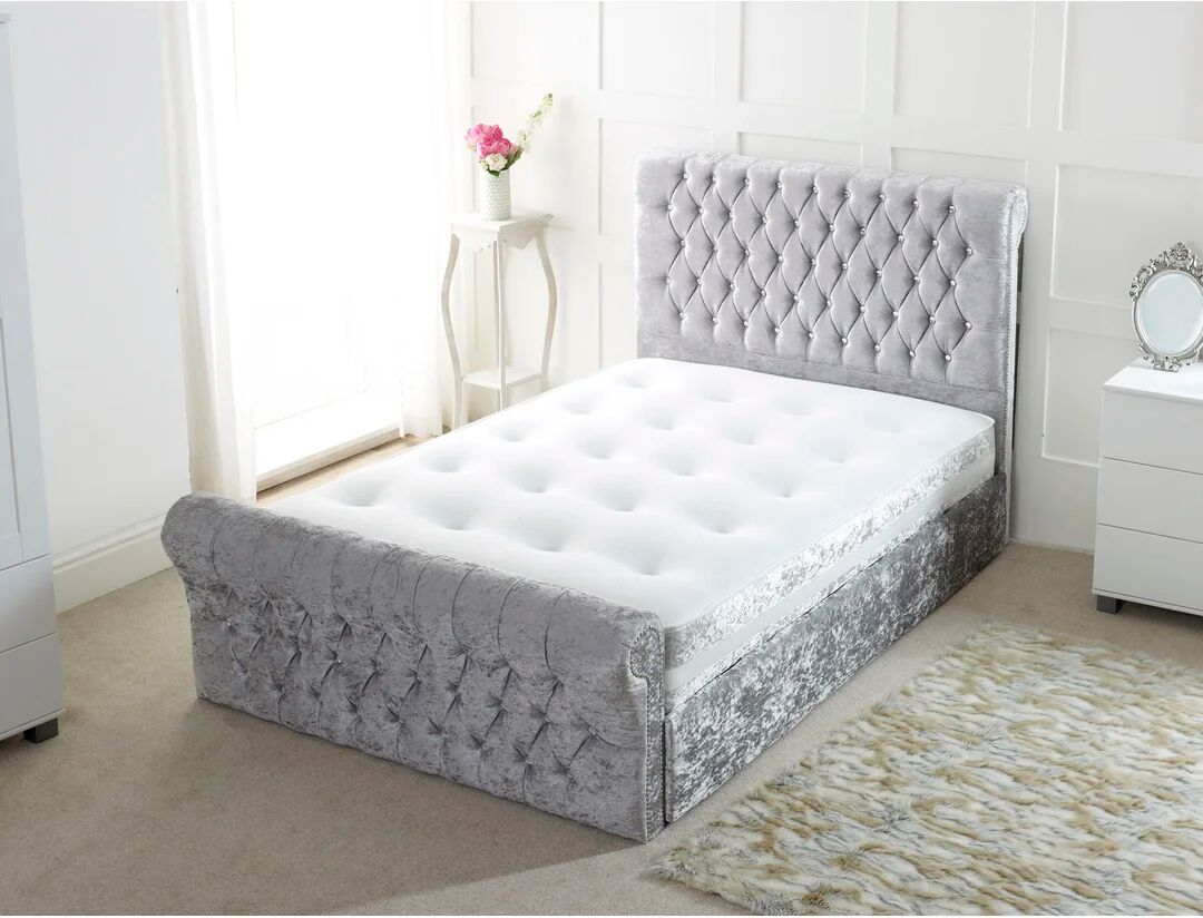 Photos - Bed Frame Mercer41 Brandi Upholstered Sleigh Bed gray 127.0 H x 152.0 W x 213.0 D cm