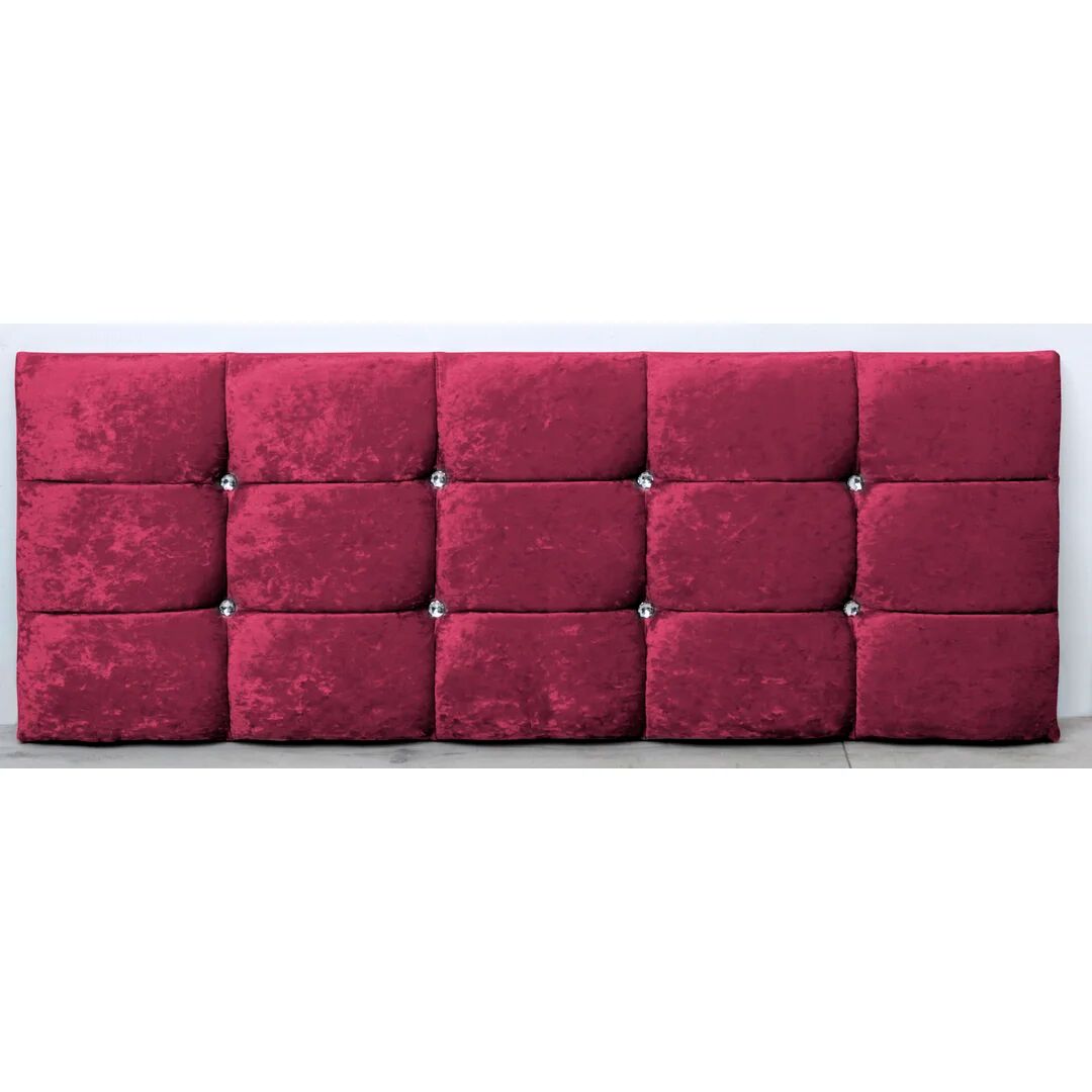 Photos - Bed Frame Rosdorf Park Dye Upholstered Headboard red 91.44 H x 79.0 W x 11.0 D cm