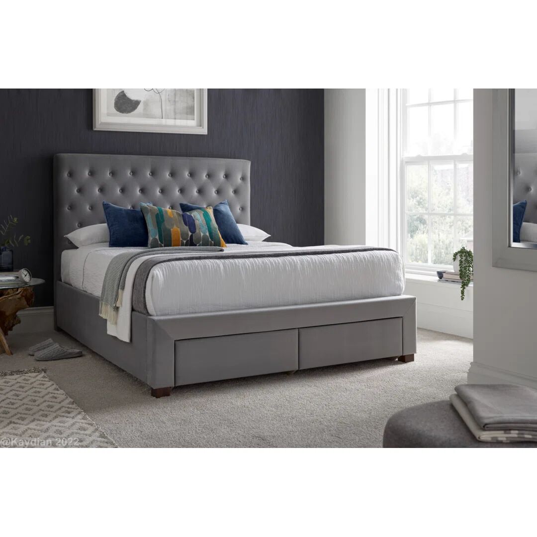 Photos - Bed Frame Ophelia & Co. Altair Vindolanda brown/gray 123.0 H x 159.0 W x 222.5 D cm