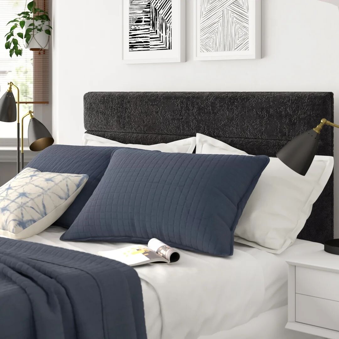 Photos - Bed Frame Zipcode Design Elsa Upholstered Headboard black 61.0 H x 76.2 W x 5.0 D cm