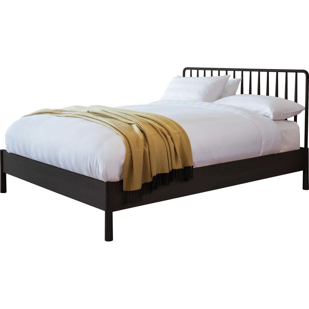 Photos - Bed Frame August Grove Gulfport Spindle  black/brown 109.0 H x 145.0 W x 19