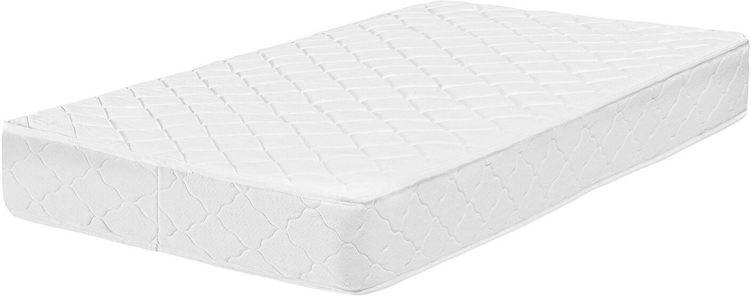 Beliani Double Sided Mattress White Fabric EU Single Small Medium Hard