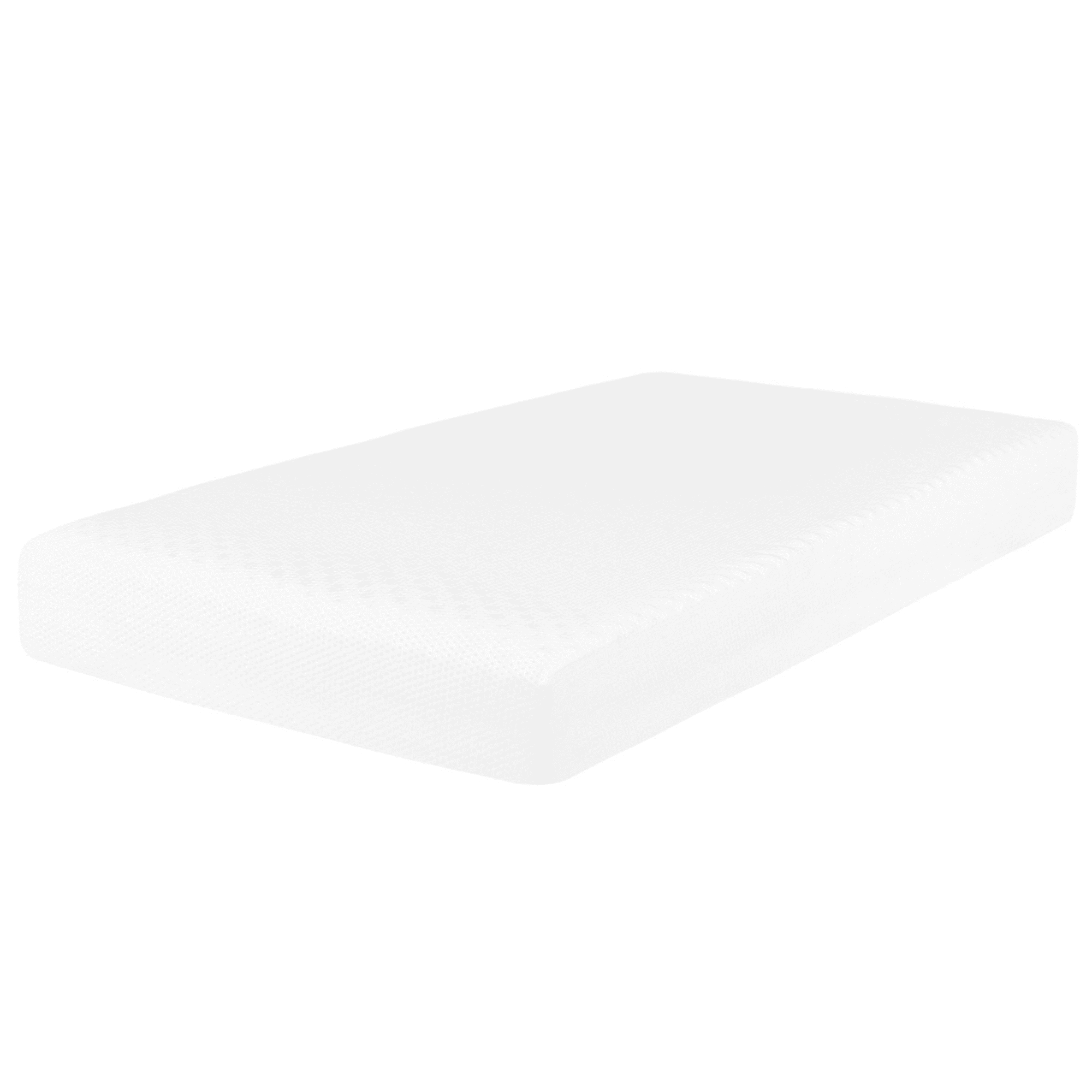 Beliani Foam Mattress White Fabric EU Single Size Medium Firm