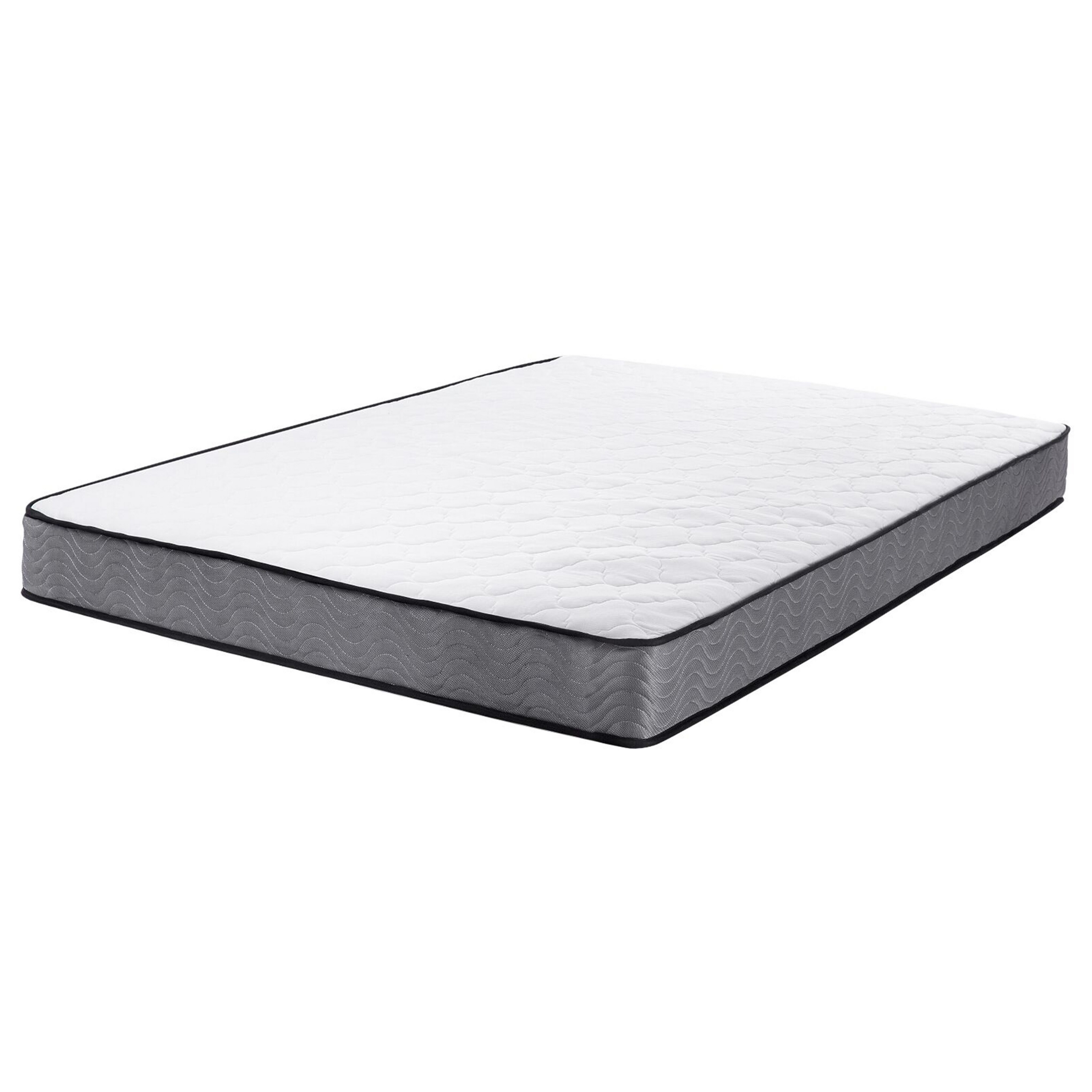 Beliani Pocket Spring Mattress White with Black Fabric King Size 5ft3 Medium Firm