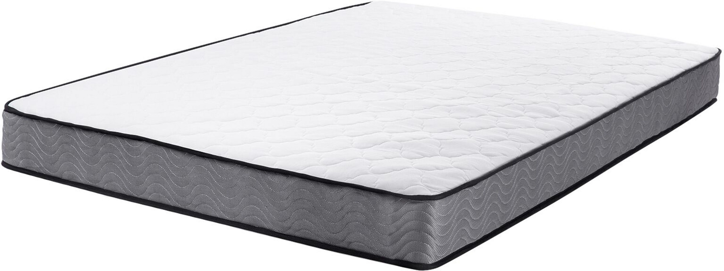 Beliani Pocket Spring Mattress White Fabric Super King Size 6ft Firm