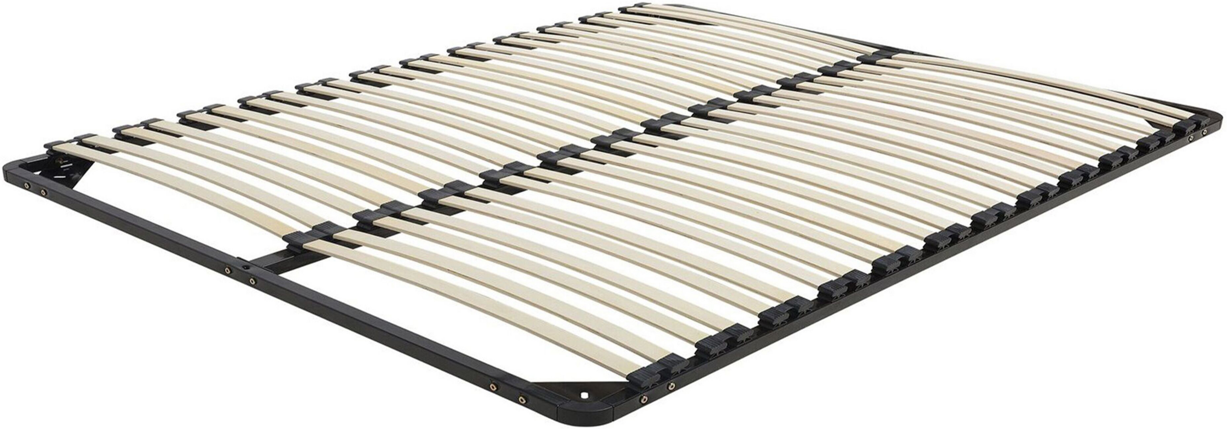 Beliani Slatted Bed Base Poplar Eu Double 4ft6 Frame Bed Base